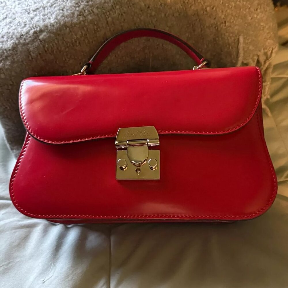 Mark Cross Dorothy Red Top Handle Bag